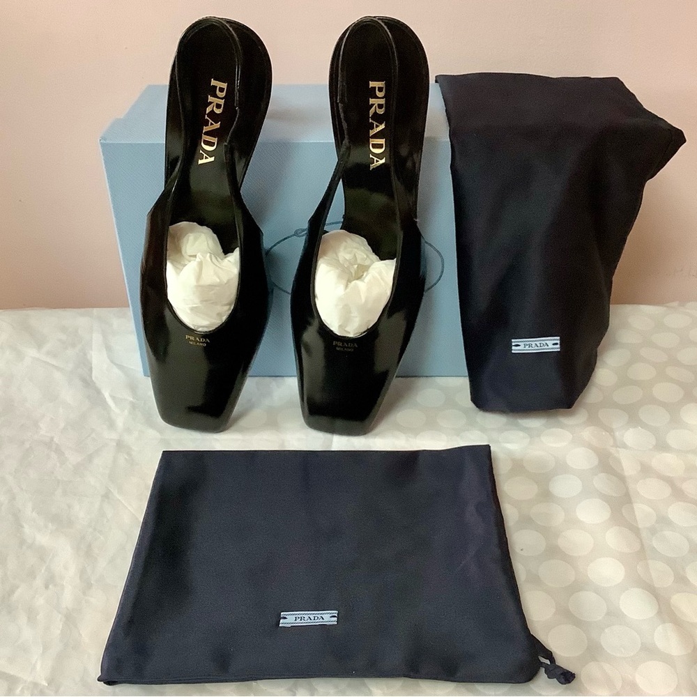 BNWT Prada Modellerie Square Toe Slingback Pump sz.39.5 - Picture 4 of 13